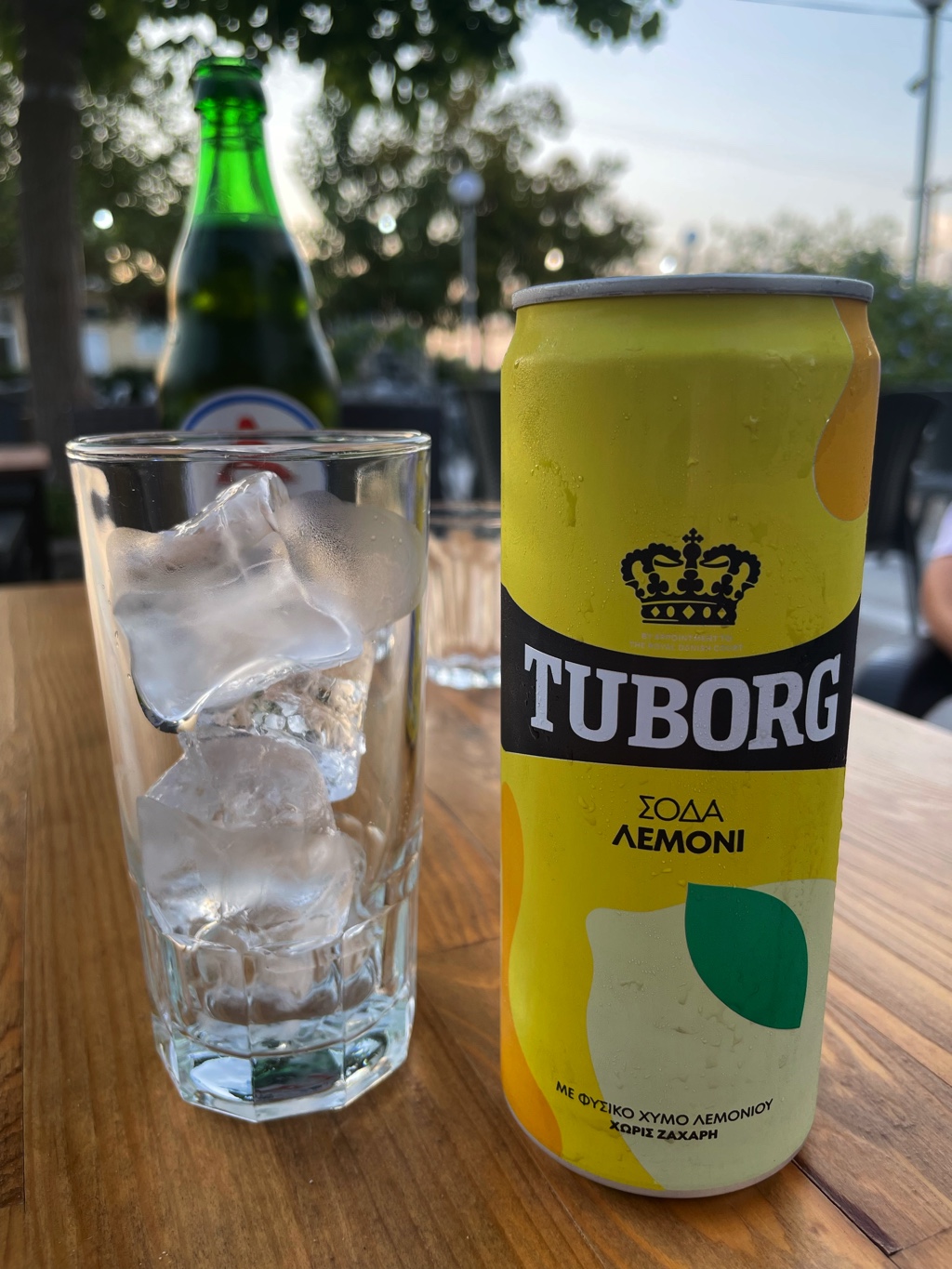 We began the evening sitting in the town square, where I enjoyed my new favorite drink: Tuborg Lemoni.