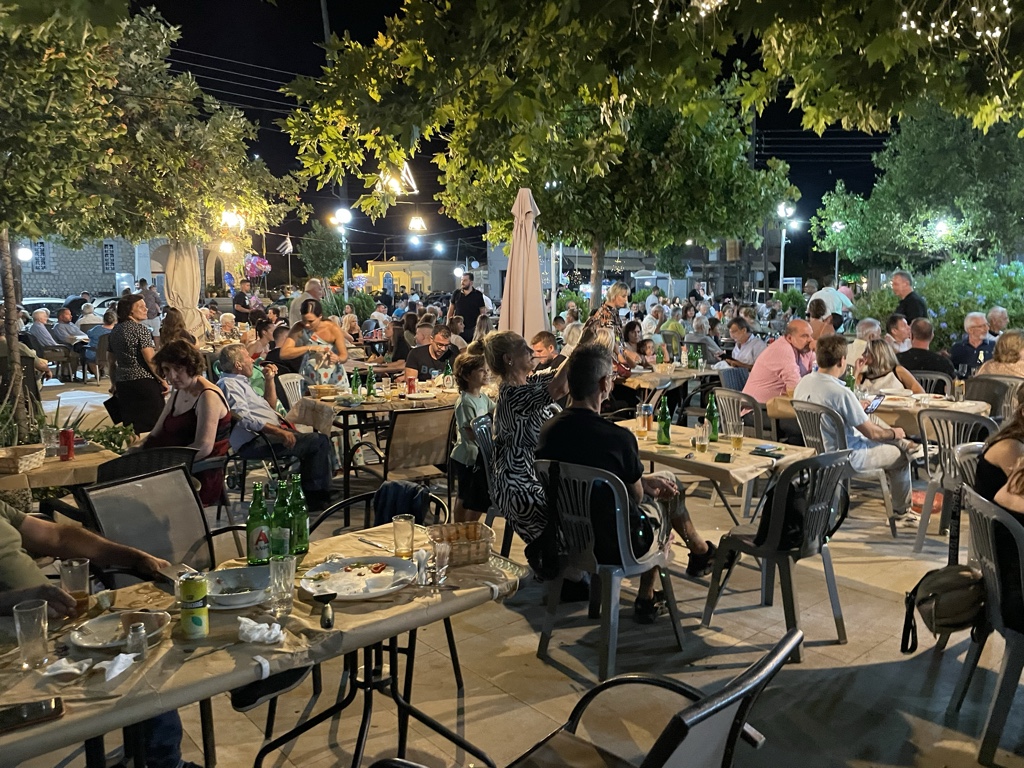 Everyone in town came to watch and enjoy the evening.