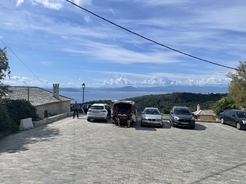 The Skoda had a nice view while we were hiking.