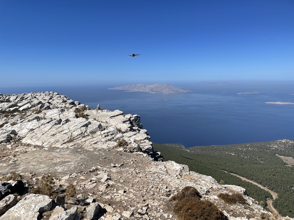 Droney McDroneFace III does remarkably well in a stiff breeze.