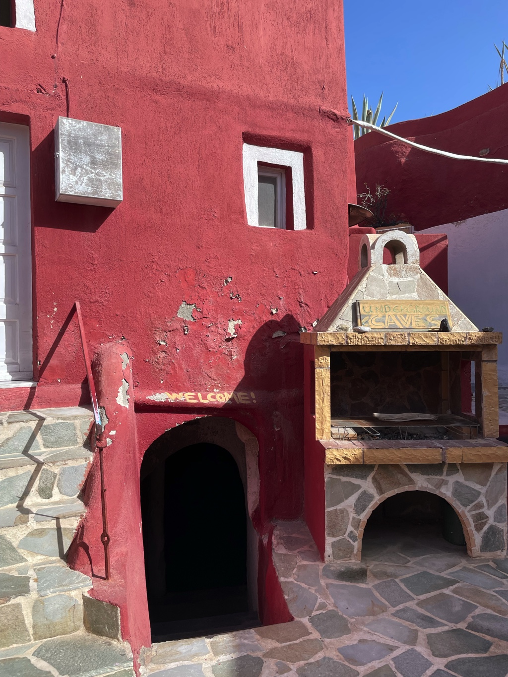 You can explore a (very small) cave. This is what Santorini’s housing used to be like.
