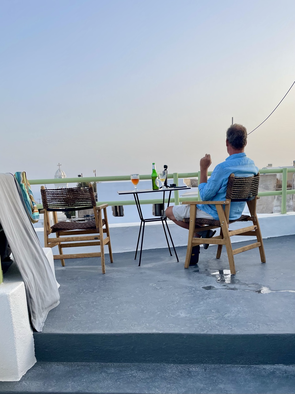 Dining on the balcony