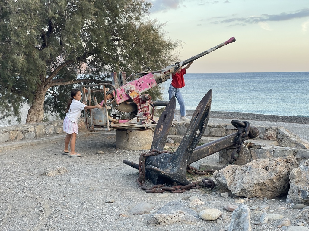The big gun in Sougia, popular with men and children.