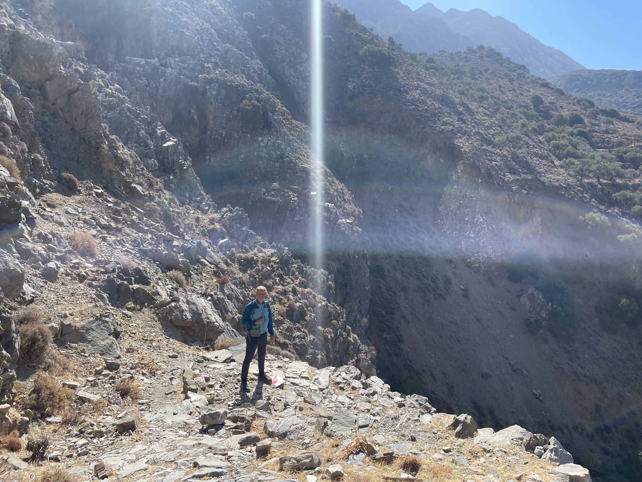 We climbed partway up the trail.