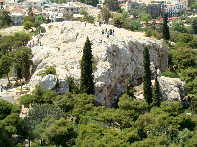 The Areopagus, as seen from the Athenian Acropolis