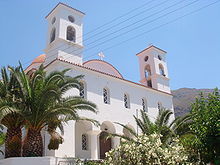 A very small picture of Agia Triada at the center of Kavousi.