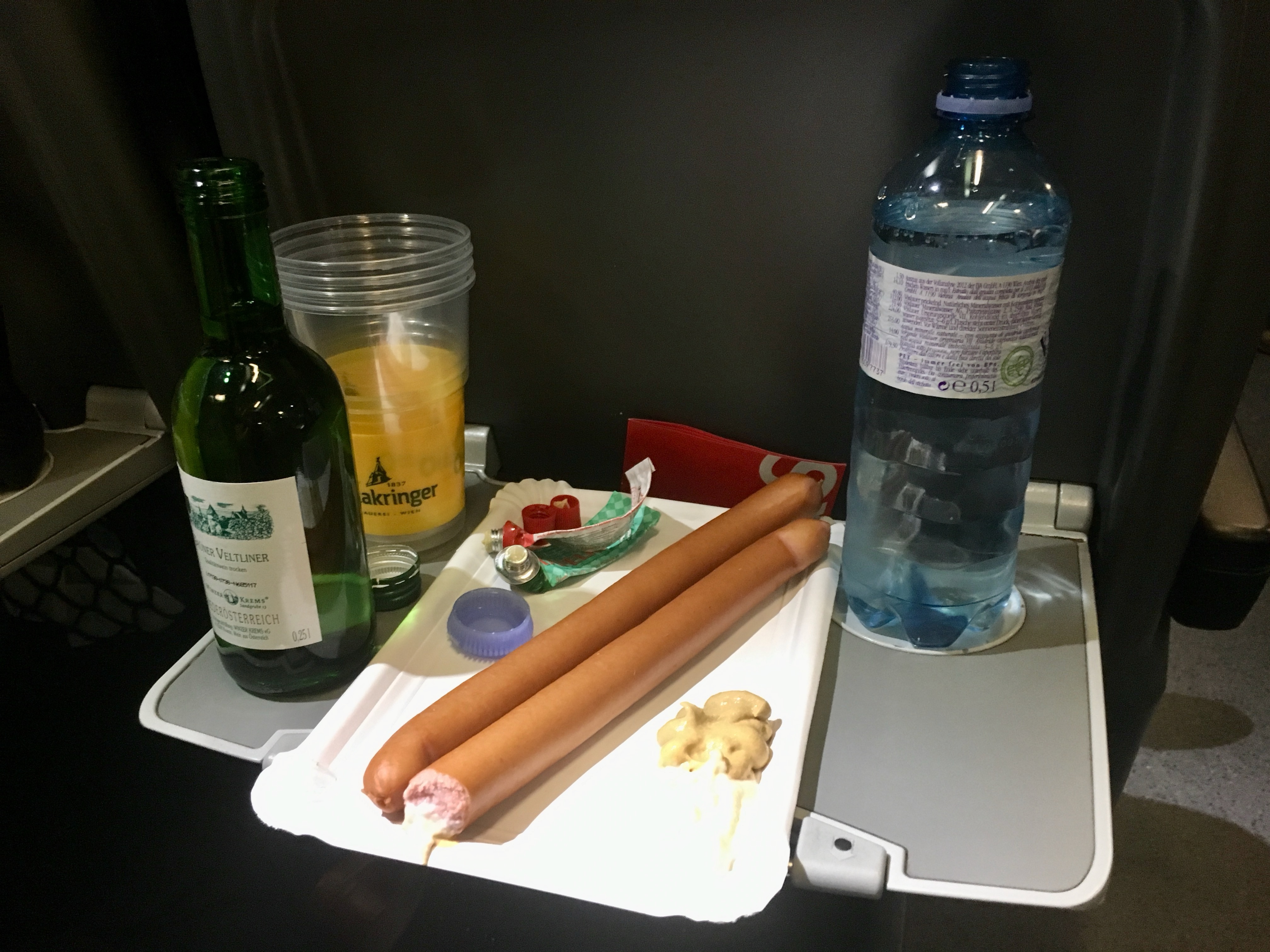 My dinner, courtesy of the ÖBB Austrian railway.