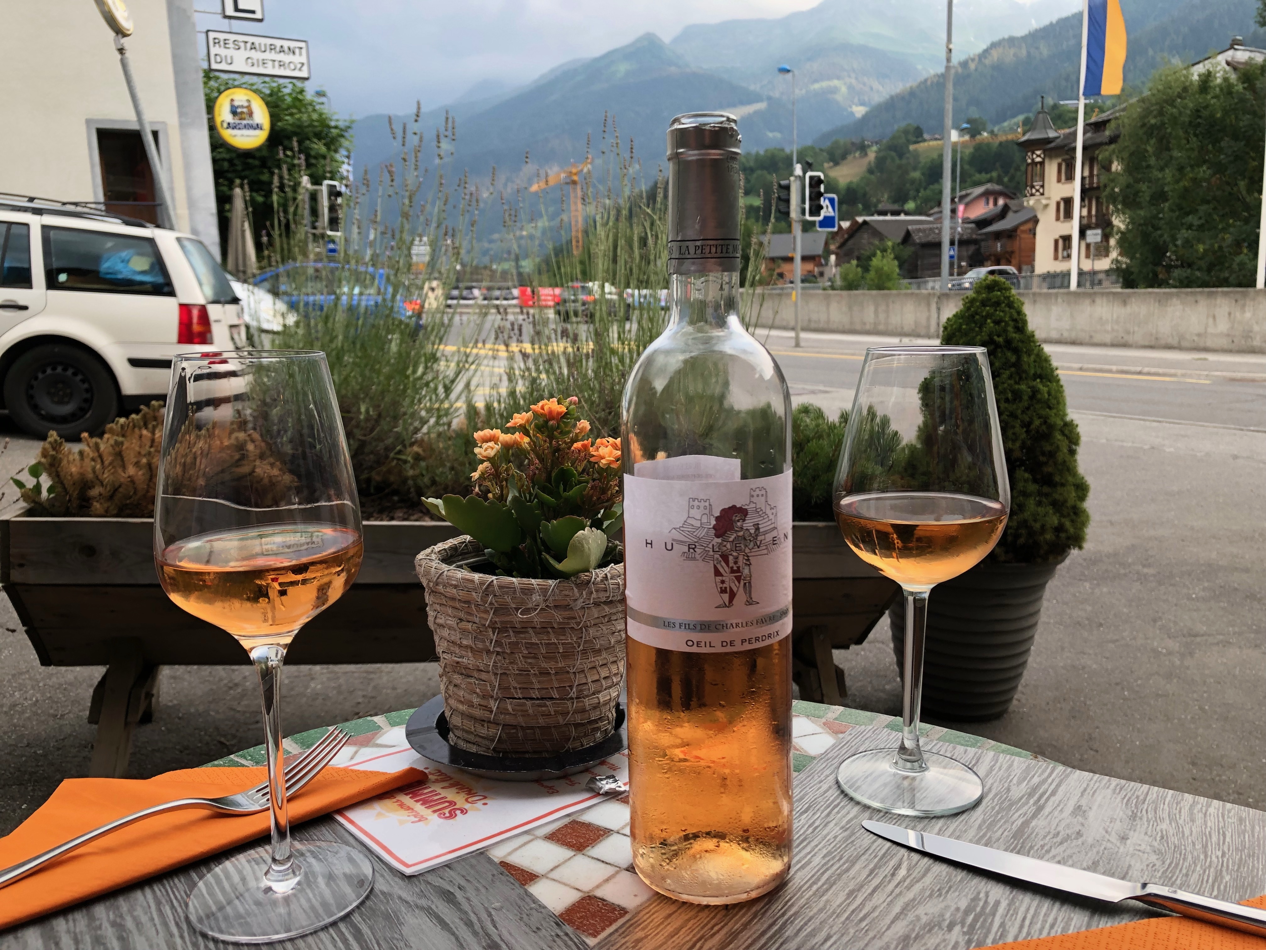 Relaxing with local Partridge Eye wine.