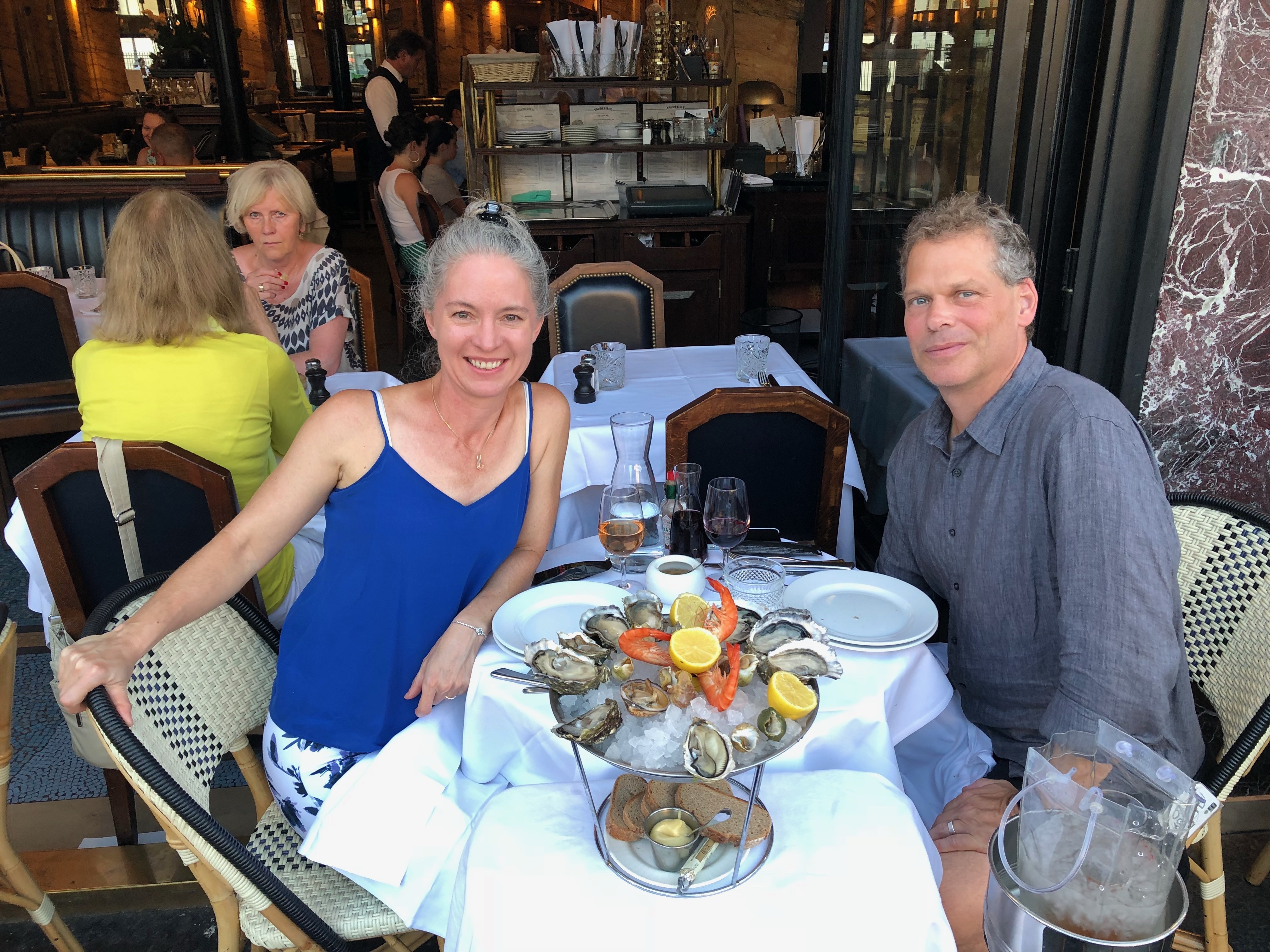 All cleaned up for fine dining.