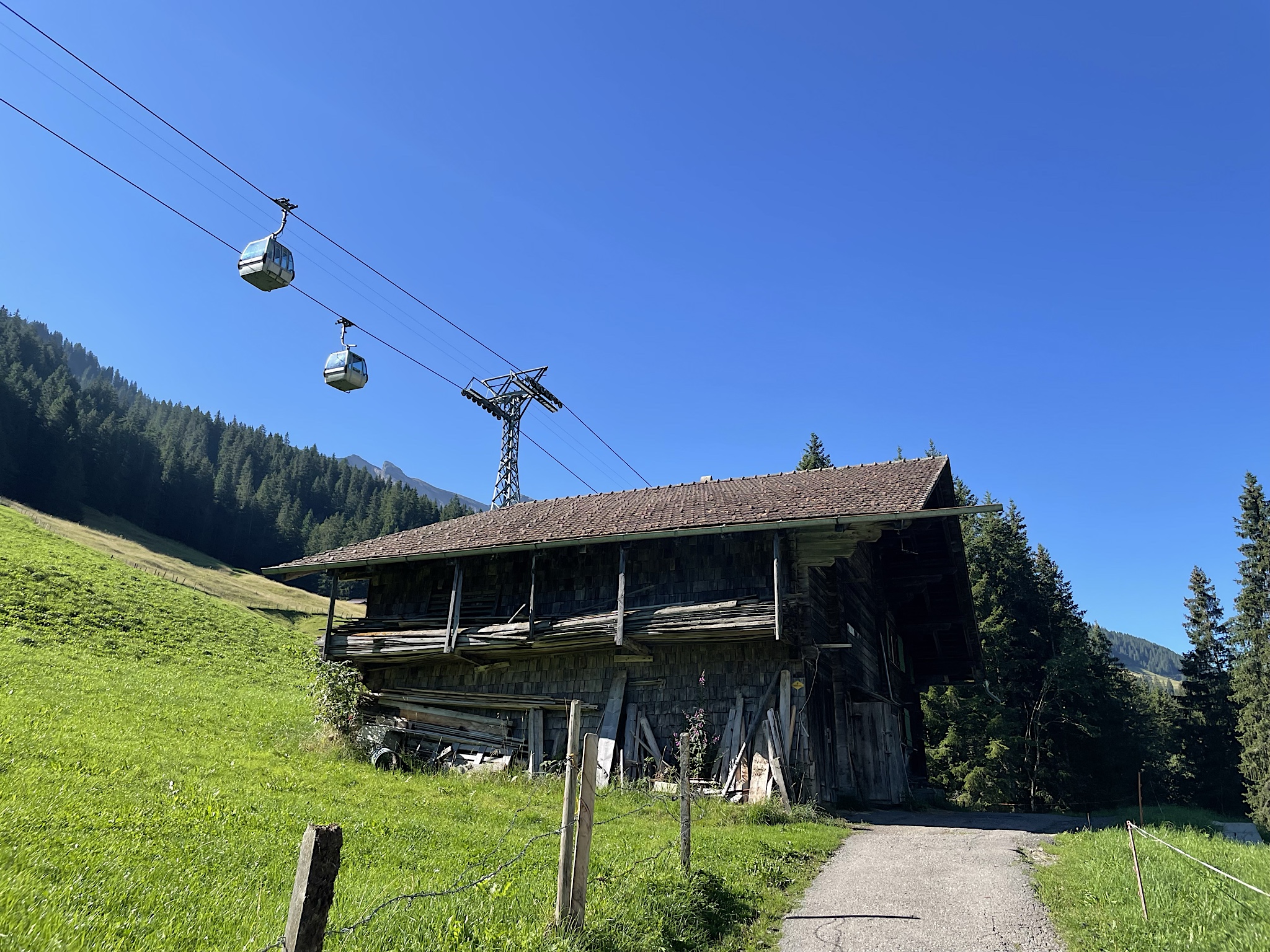 We could’ve taken a cablecar right from town, but the walk under it was flat and easy.