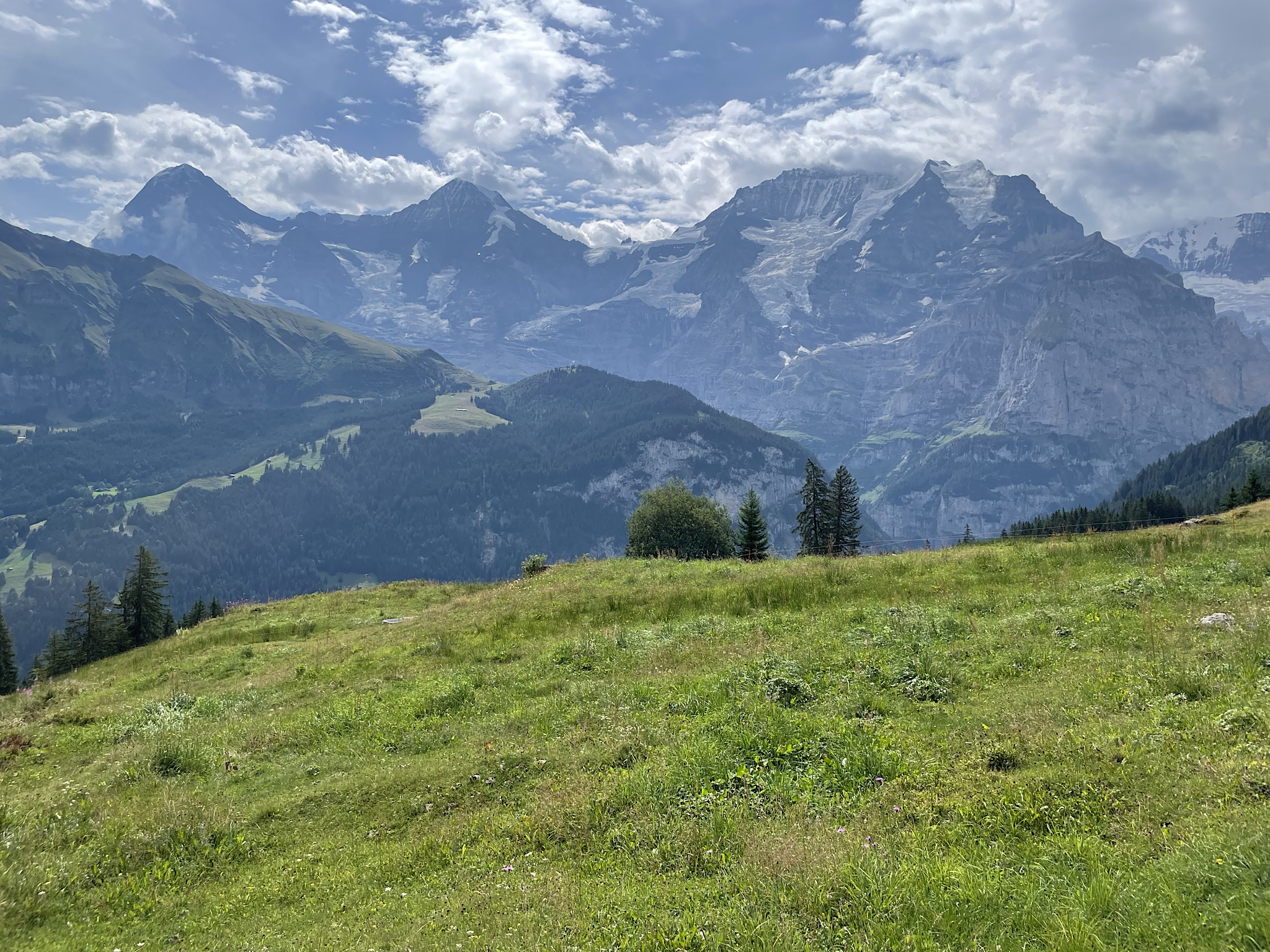 The big three lined up on our way to Mürren.