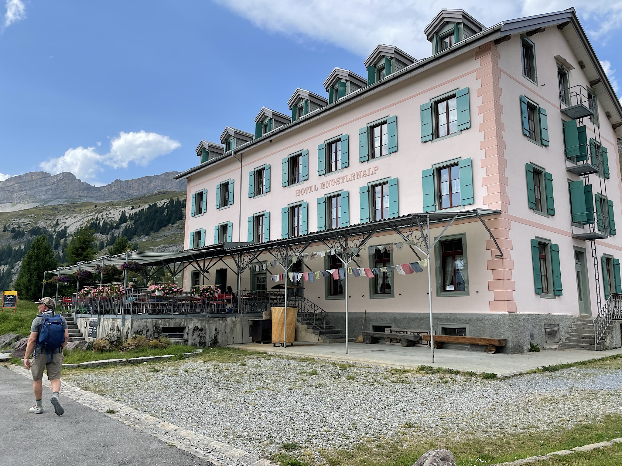 Even in places like Engstlenalp, which consist of like four houses and exist solely to facilitate the tourist trade between actual towns, we stayed in actual hotels with private rooms, en suite baths, and dining facilities.