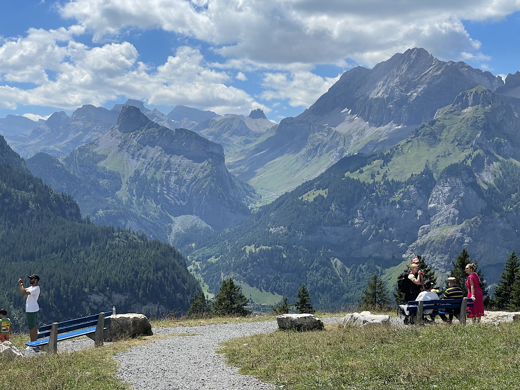 We could see across the valley to the next stage of our trek, including the next pass: the Bünderchrinde.