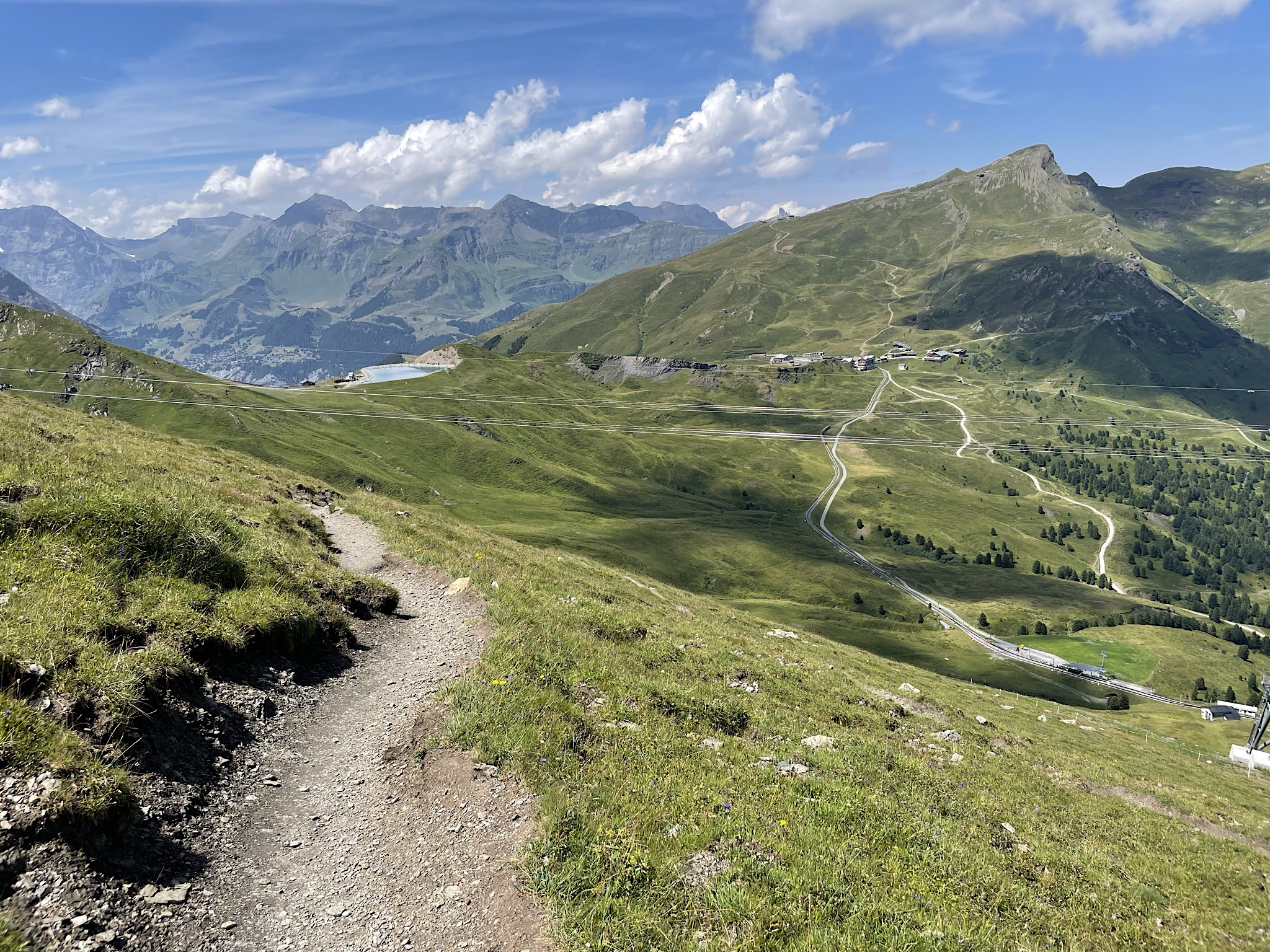 And there’s the Kleine Scheidegg, with our destination beyond it. We’ll definitely be taking a train!