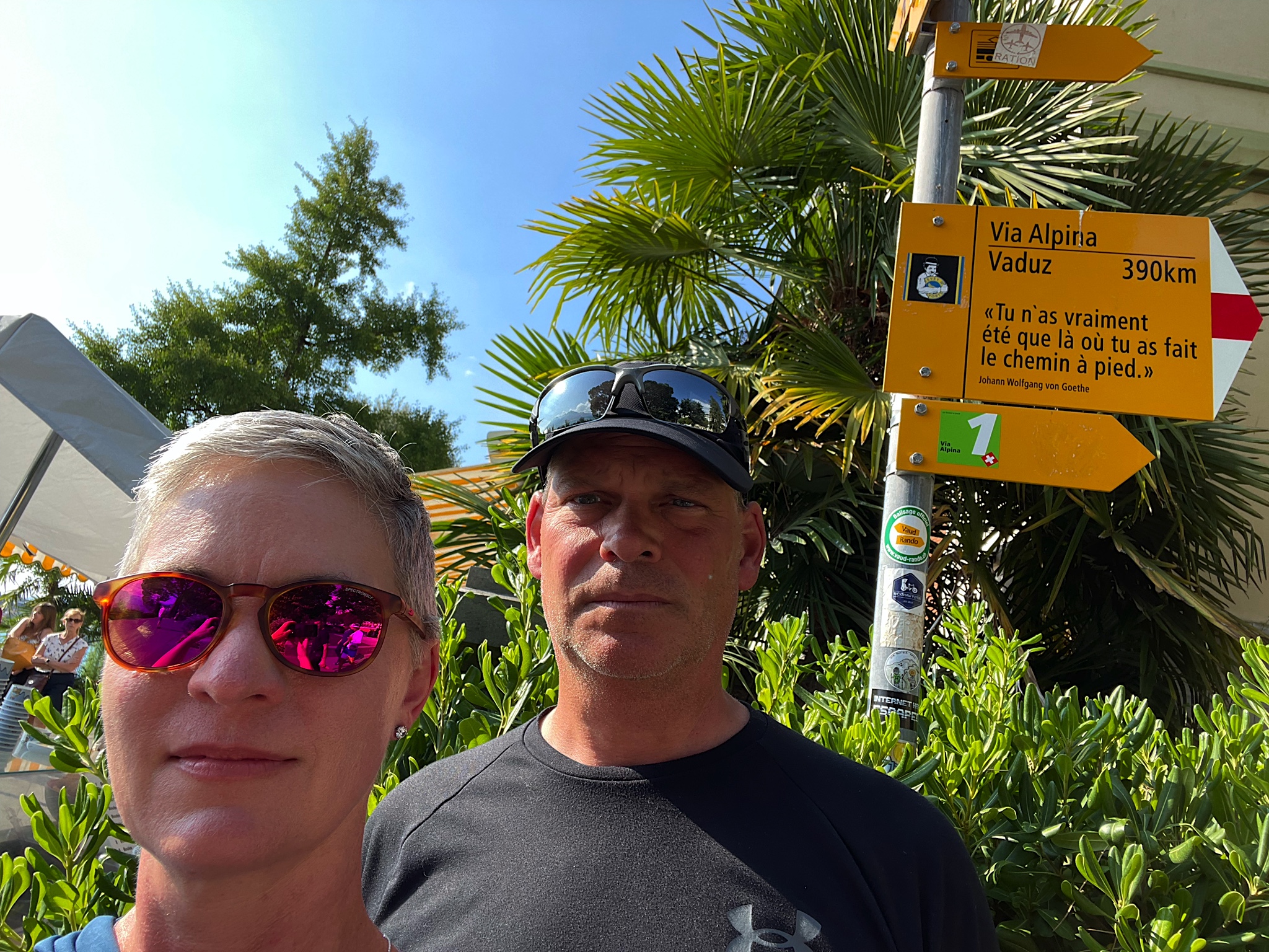 This sign marks the end of the Via Alpina. We’d done the thing!