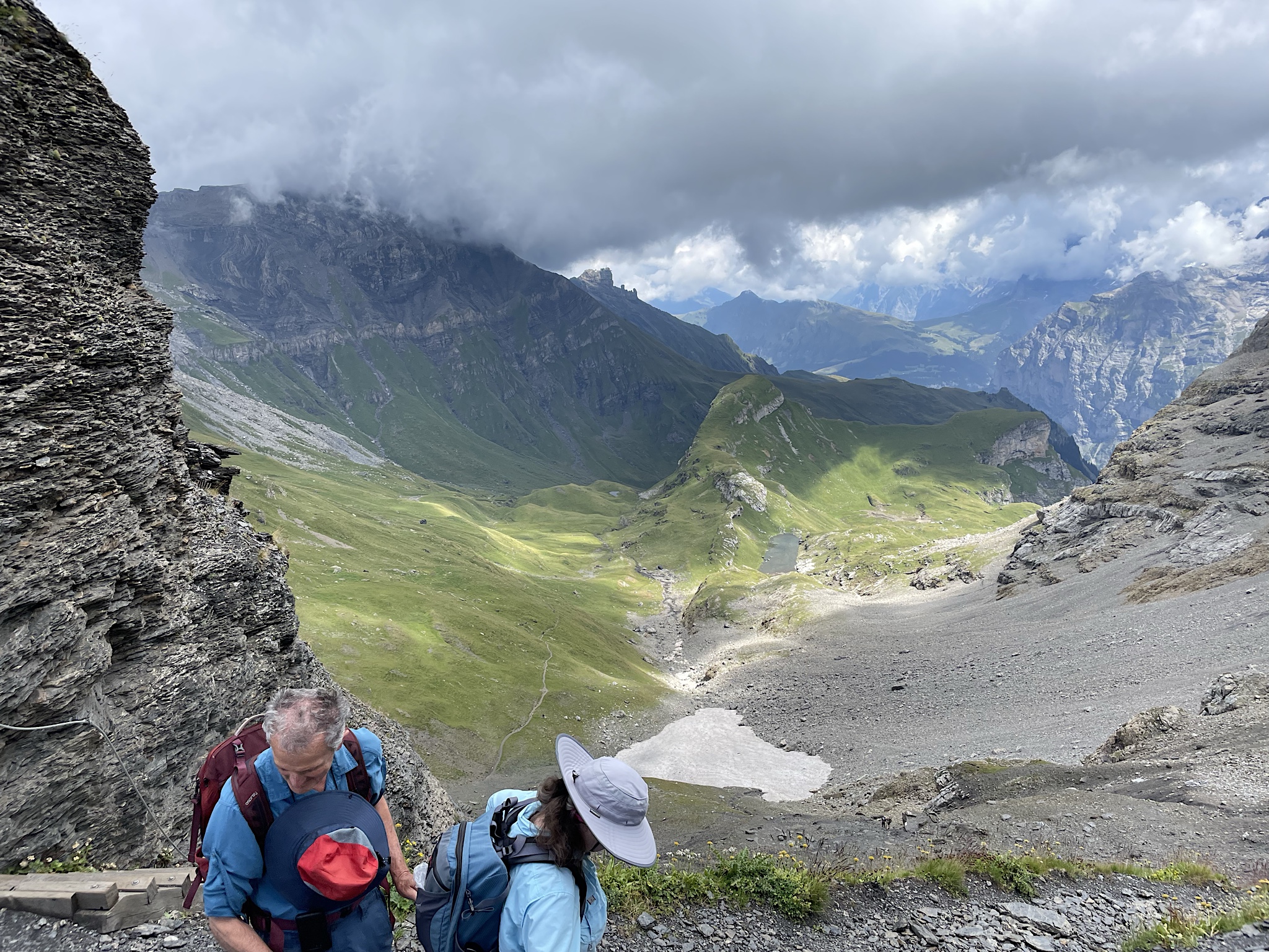 Looking back the way we came.