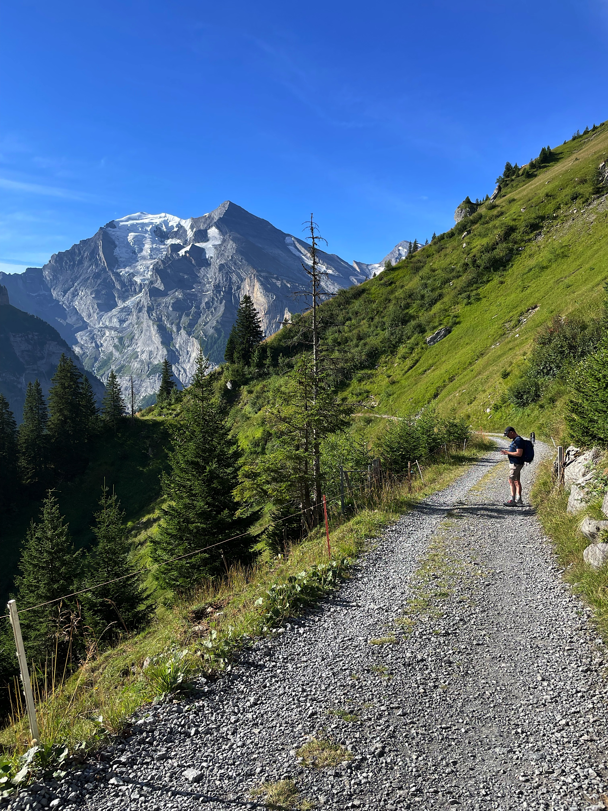 Gravel roads make for easy walking.