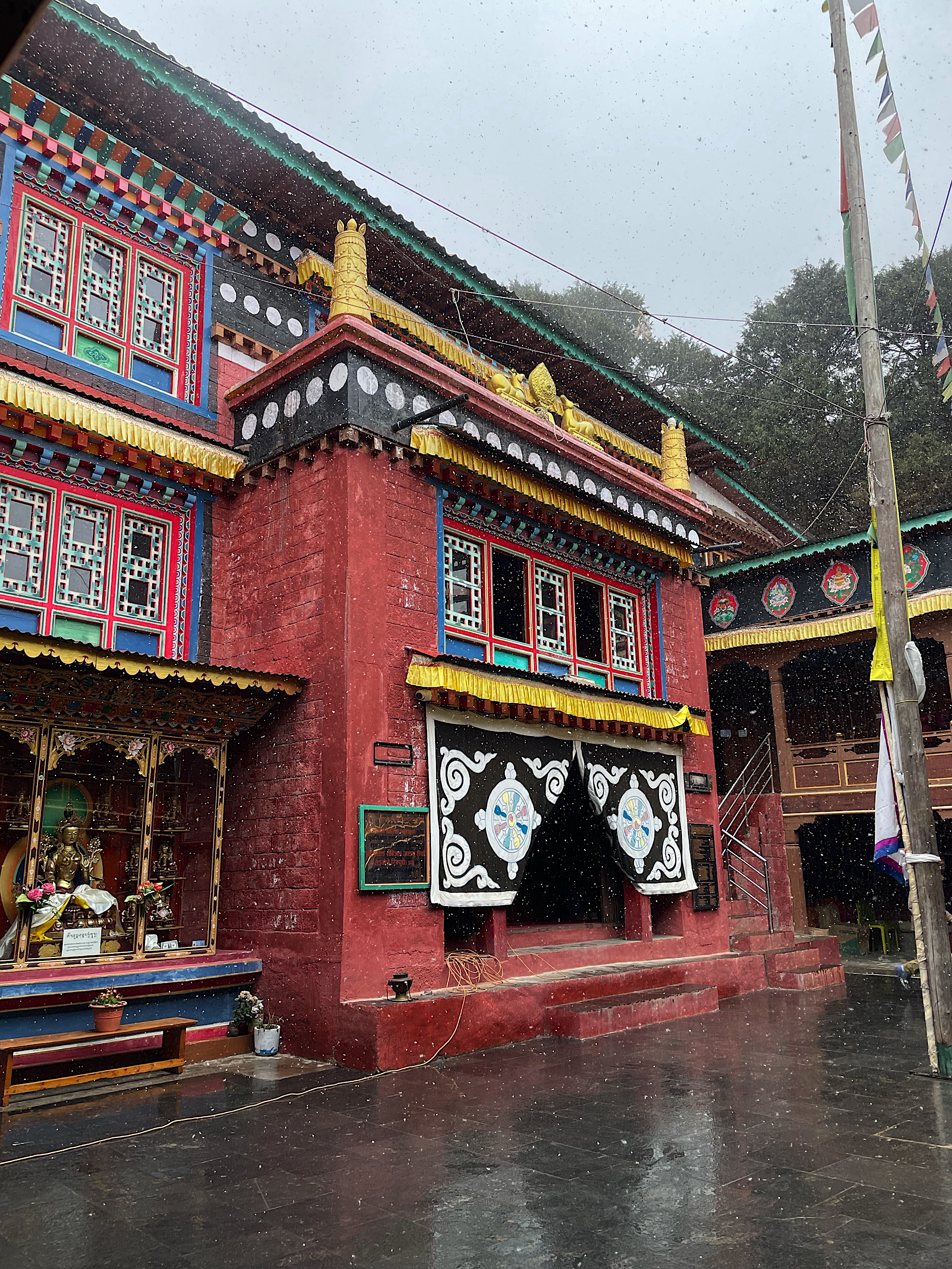 We also visited the famous monastery, home of the yeti skull. Bala says this one isn’t genuine, but the one in Pangboche is.