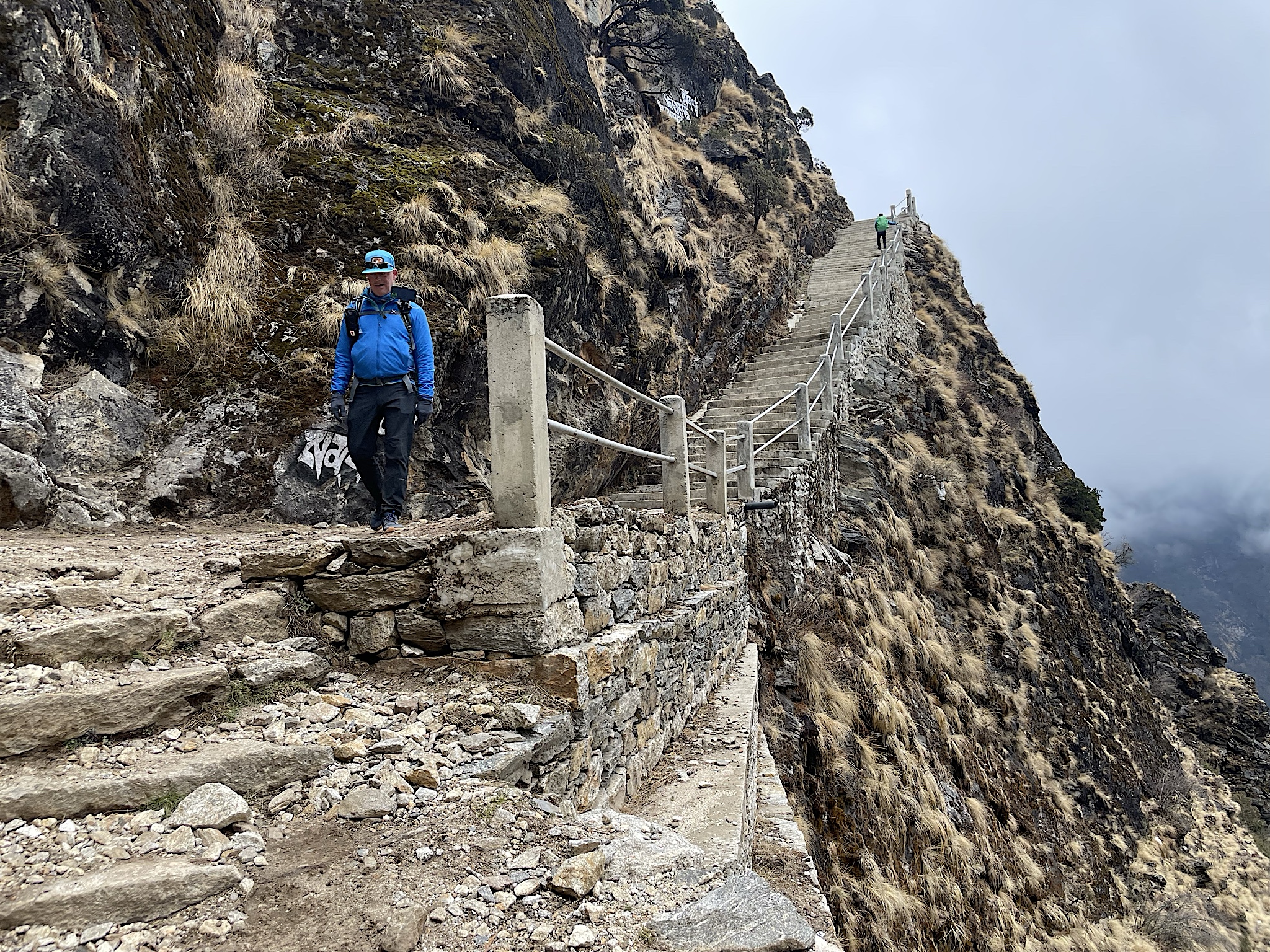 After a series of staircases down, we met up with our old trail.