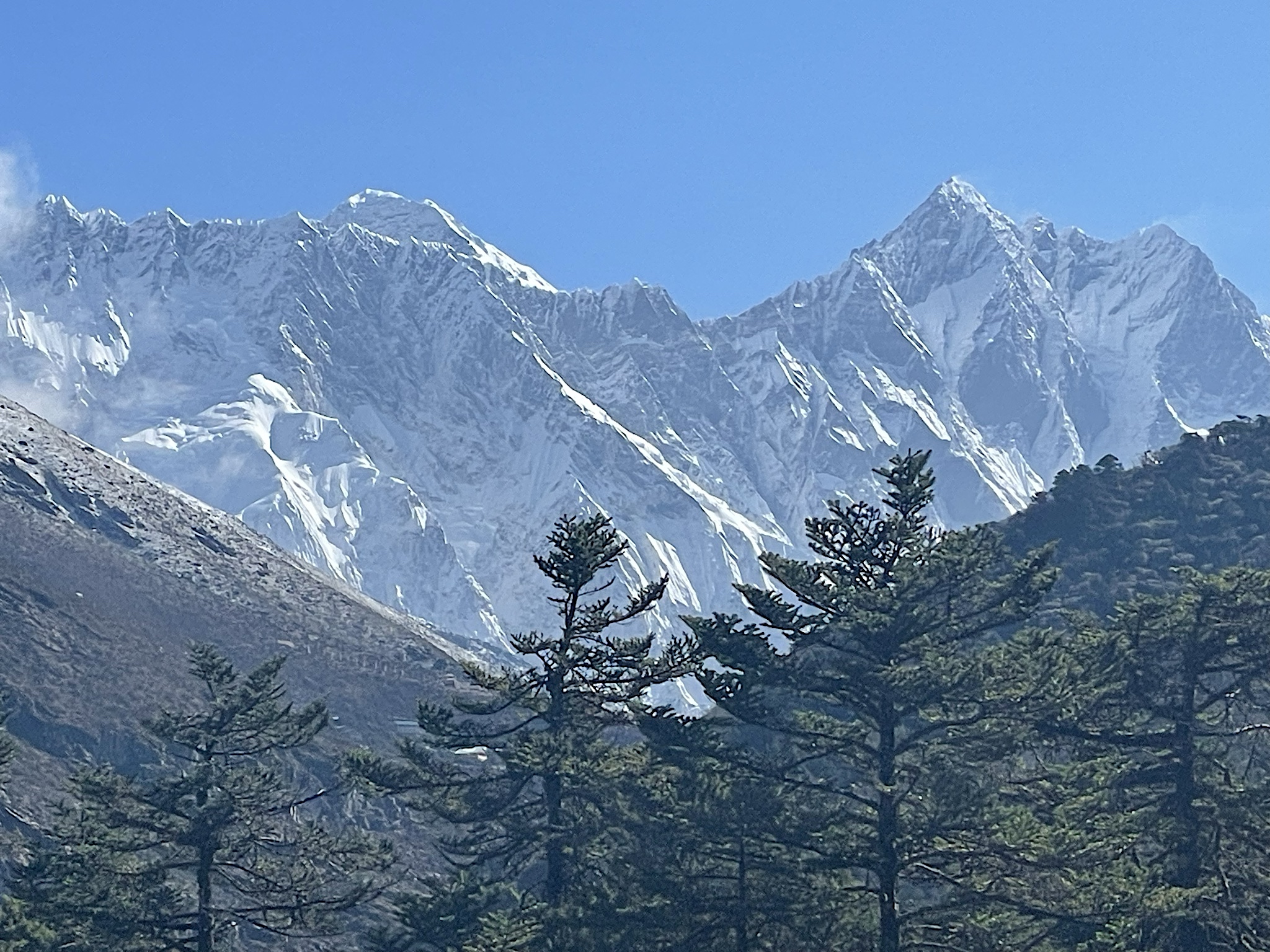 We could see Everest from the yard!