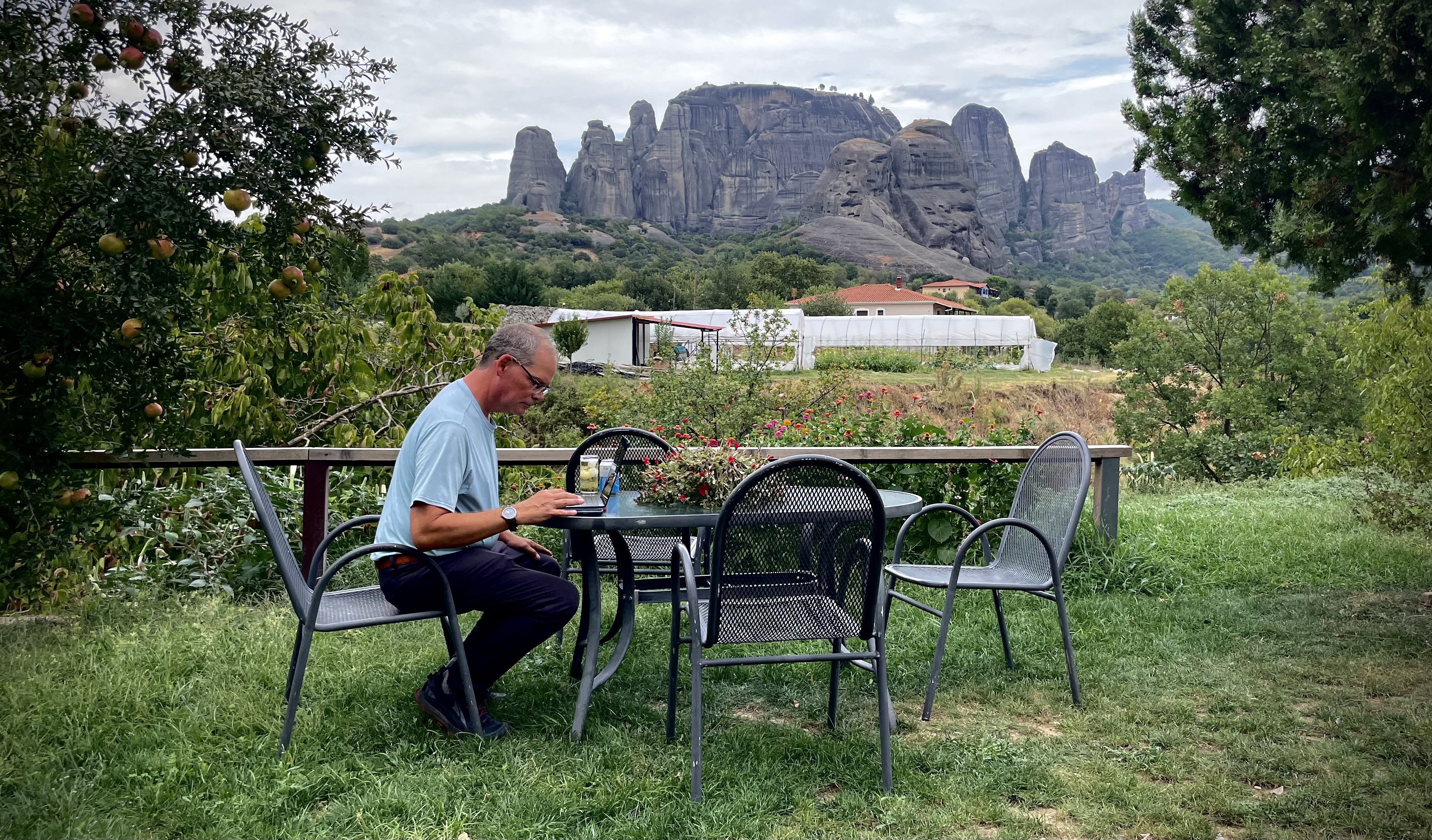 Gratuitous picture of me at Meteora. A tough job, but someone needs to do it!